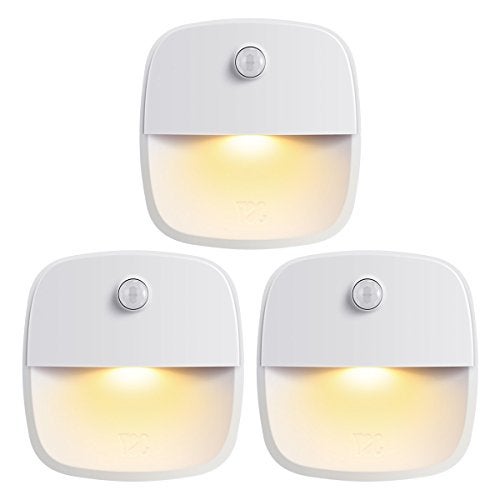 AMIR Upgraded Motion Sensor Light Indoor, Stair Lights Battery Operated, Cordless Stick-On LED Night Light for Closet, Hallway, Bathroom, Kitchen, Cabinet, Energy Efficient (Warm White - Pack of 3) - Image 1