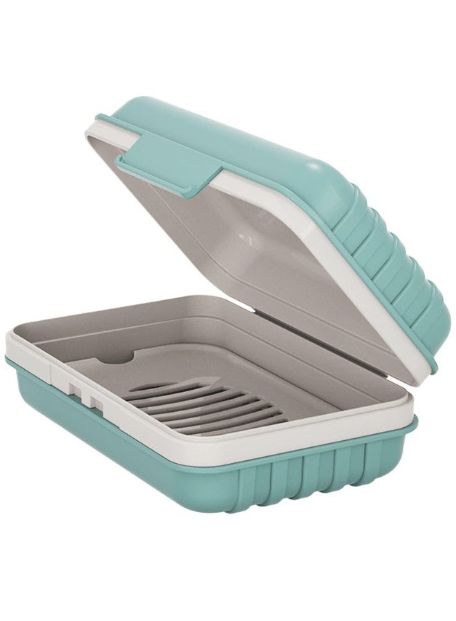 Leakproof Travel Soap Dish with Draining Tray and Lid - Portable Soap Bar Holder for Travel, Gym, Bathroom - Image 1