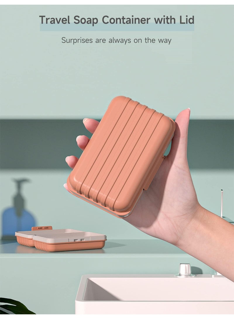 Leakproof Travel Soap Dish with Draining Tray and Lid - Portable Soap Bar Holder for Travel, Gym, Bathroom - Image 5