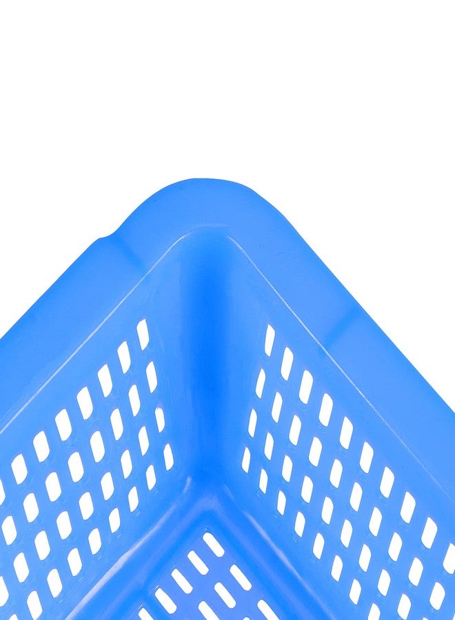 SHEUTSAN 24 Packs 9 x 6.3 x 2.8 Inches Plastic Storage Baskets, 8 each of White, Red, Blue Storage Baskets Colored Organizer Trays Plastic Holders Bins for Classroom, Office, Kitchen, Shops - Image 3