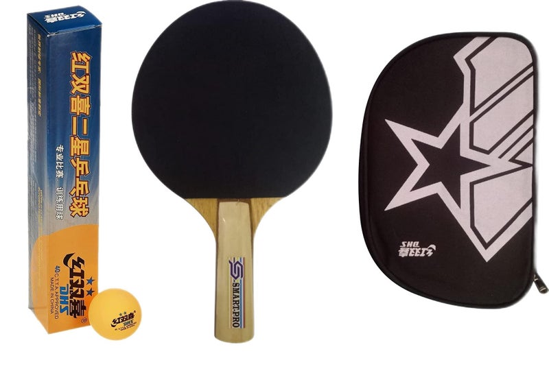 DHS TT Ball 40MM 2 Star Orange (6 Pcs Box) 60 PCS with Smart PRO TT BAT Star and DHS BAT Cover - Image 4