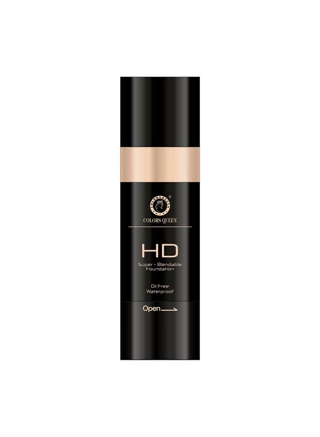 COLORS QUEEN Hd Super Blendable Oil Free Water Proof Foundation (Ivory) - Image 4