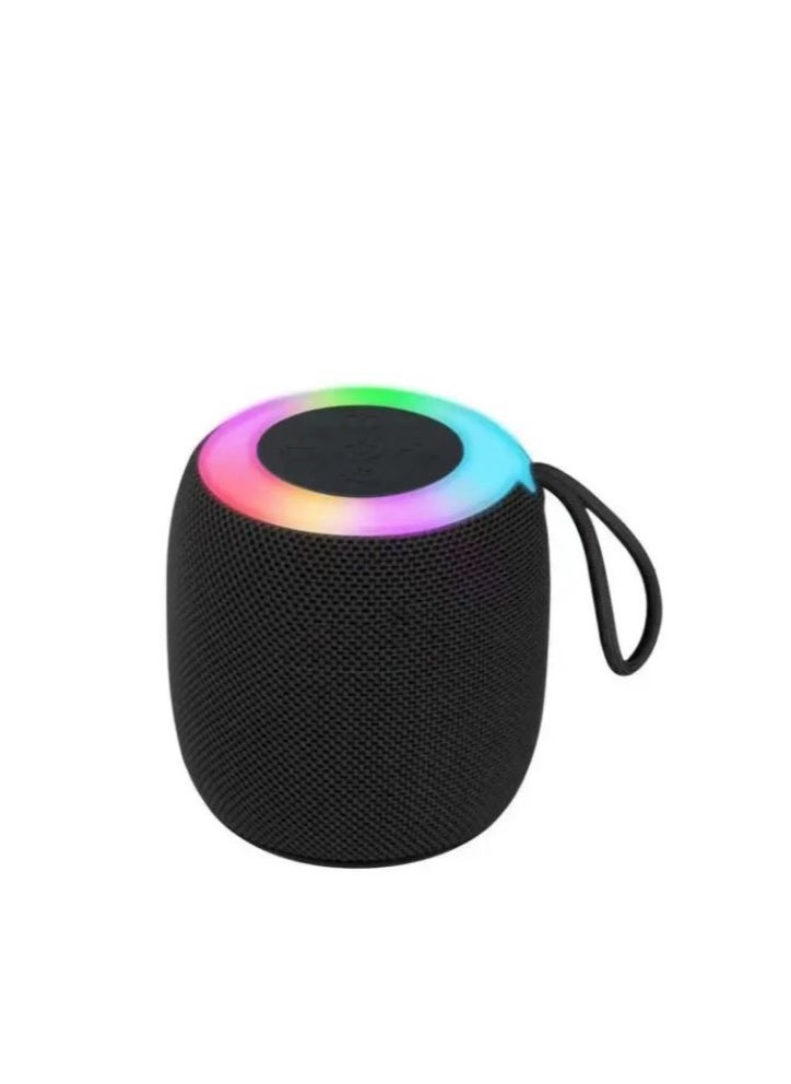 Generic - Wireless Bluetooth Speaker Subwoofer Outdoor Portable Car Home Atmosphere Desktop Small Mini Speaker with RGB light support Radio ,TF card, flash memory - Black - Image 1