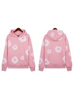 Generic Autumn Winter Couples Hoodie Sweatpants Set 5640 pink 
