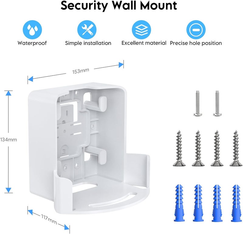 XLTTYWL طقم تركيب حائط لـ eero Pro 7، قوس تركيب مقبس eero 7 Pro لتحسين المساحة وإدارة الكابلات، ملحقات متوافقة مع eero Pro 7 ثلاثي النطاق Mesh Wi-Fi 7 (أبيض، عبوة من 1) | يناسب موجه eero Pro 7 ثلاثي النطاق Mesh Wi-Fi 7، إدارة كابلات مخفية، بلاستيك ABS متين، تصميم موفر للمساحة، أبيض، عبوة من 1 - Image 2