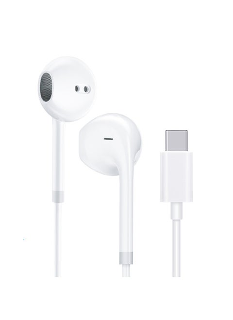 Suitable For Apple Android Mobile Phone In-ear Lightning Wire Control Type-c Huawei Iphone15 Headset-Color:TYPE-C Interface P44
