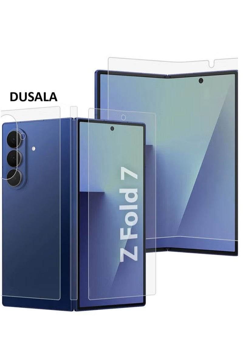 DUSALA Dual Guard Ceramic Screen Protector For Samsung Galaxy Z Fold 7 – Full Inner And Outer Display PET Protection Clear-1