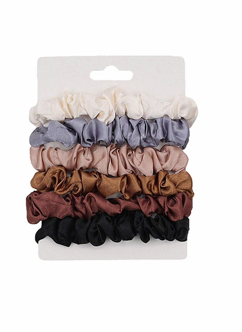 Y&D Satin Hair Scrunchies Silk Ponytail Holder Elastic 12pcs Bands Ties Accessories for Girls Women  - Image 1