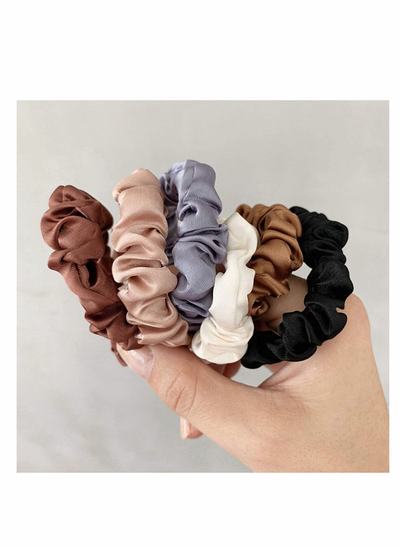 Y&D Satin Hair Scrunchies Silk Ponytail Holder Elastic 12pcs Bands Ties Accessories for Girls Women  - Image 5
