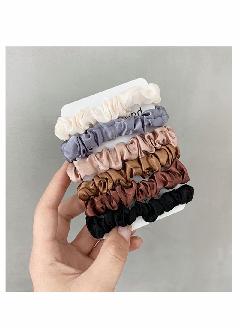 Y&D Satin Hair Scrunchies Silk Ponytail Holder Elastic 12pcs Bands Ties Accessories for Girls Women  - Image 4