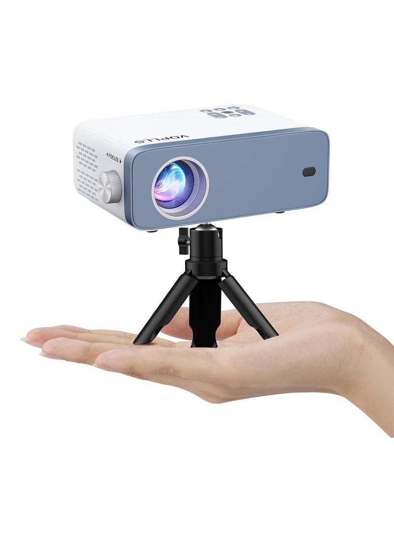 VOPLLS Mini Projector, 1080P Full HD Supported Video Projector, Portable Outdoor Home Theater Movie Projector, 50% Zoom, Compatible with HDMI, USB, AV, Smartphone/Tablet/Laptop (Small Projector) | ‎N3 | FCGD - Image 1