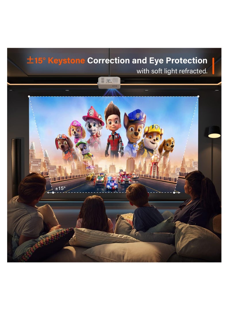 VOPLLS Mini Projector, 1080P Full HD Supported Video Projector, Portable Outdoor Home Theater Movie Projector, 50% Zoom, Compatible with HDMI, USB, AV, Smartphone/Tablet/Laptop (Small Projector) | ‎N3 | FCGD - Image 3