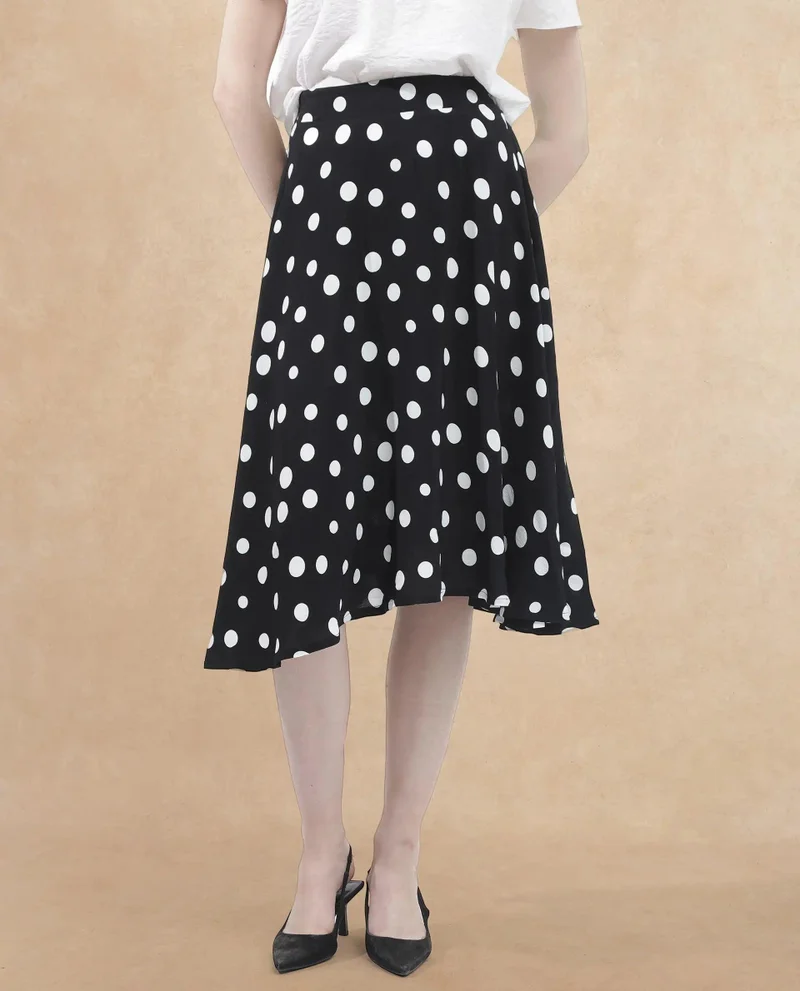 Rareism Women's Polka Print Skirt