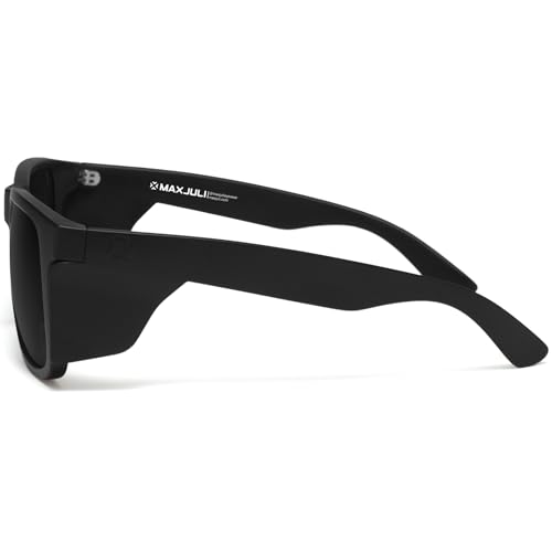 MAXJULI XXL Size Z87 Sunglasses with Side Shield for Big Wide Heads Men TR90 Ultralight UV400 Protection Glasses Z8806XXL-S（Black/Super Dark - Image 5