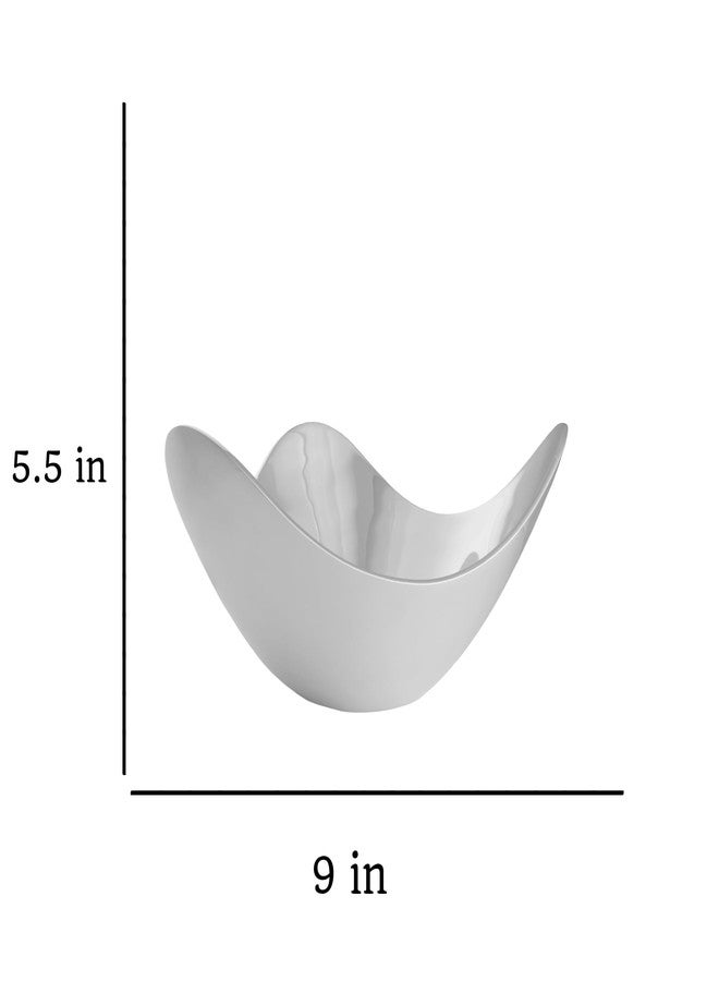 nambe Serve ware Collection Wave Bowl, Silver Serving Bowls, Large Salad Bowls for Kitchen, Entertaining, Side Dishes, Pasta, Dinner Parties, Kitchen Decor, Oven Safe, Easy Clean (9”) - Image 4