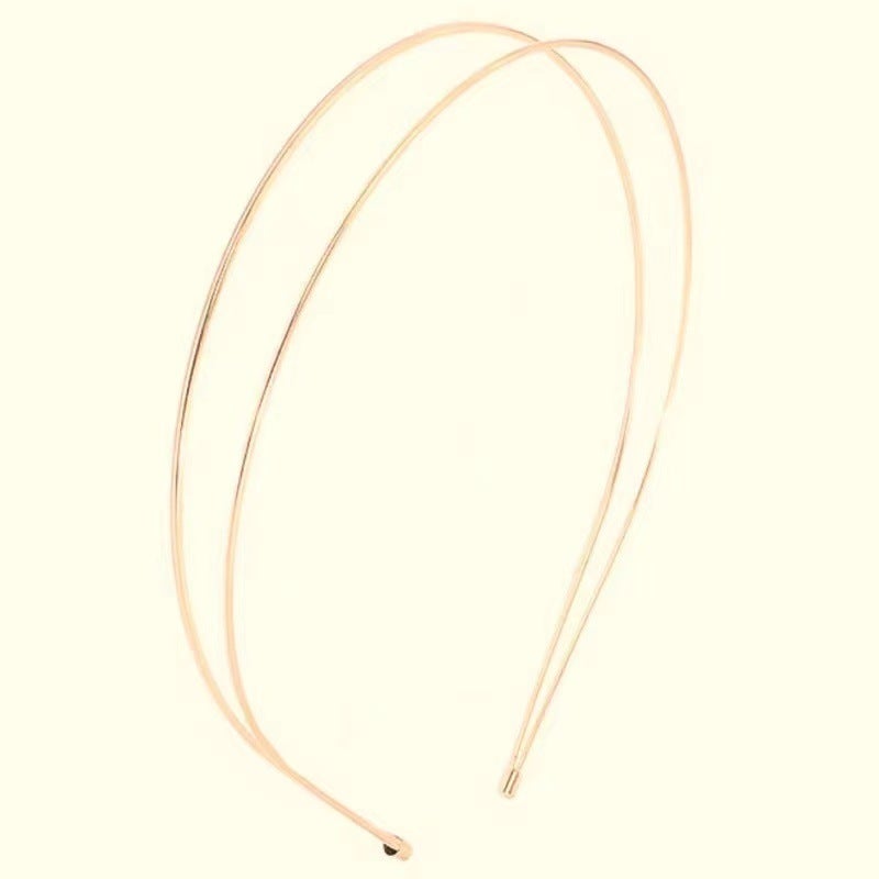 Generic Korean Style Slim Headband for Women A005 two-layer head ring gold