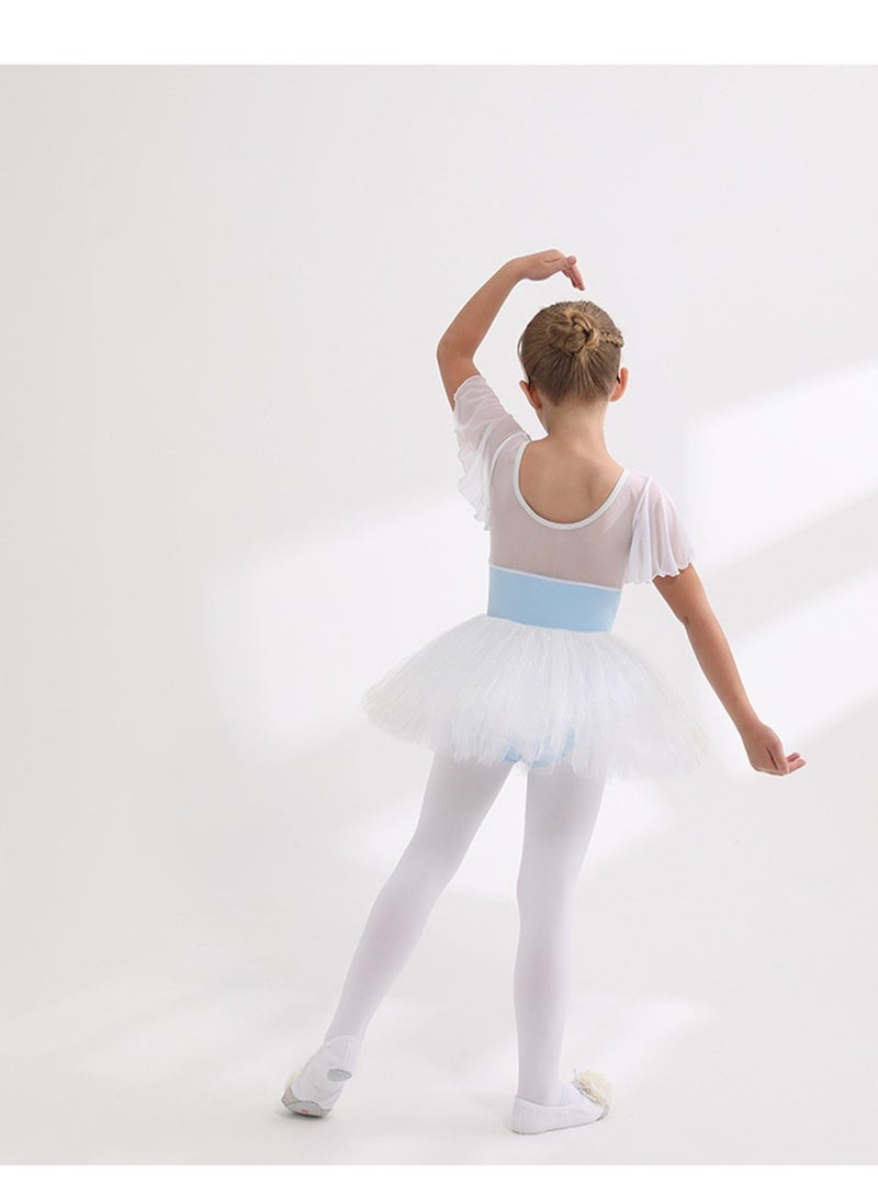 Loquat Squality Children's Dance Dress Training Dress Pure Cotton Ballet Dancing Dress For Children Blue  - Image 2