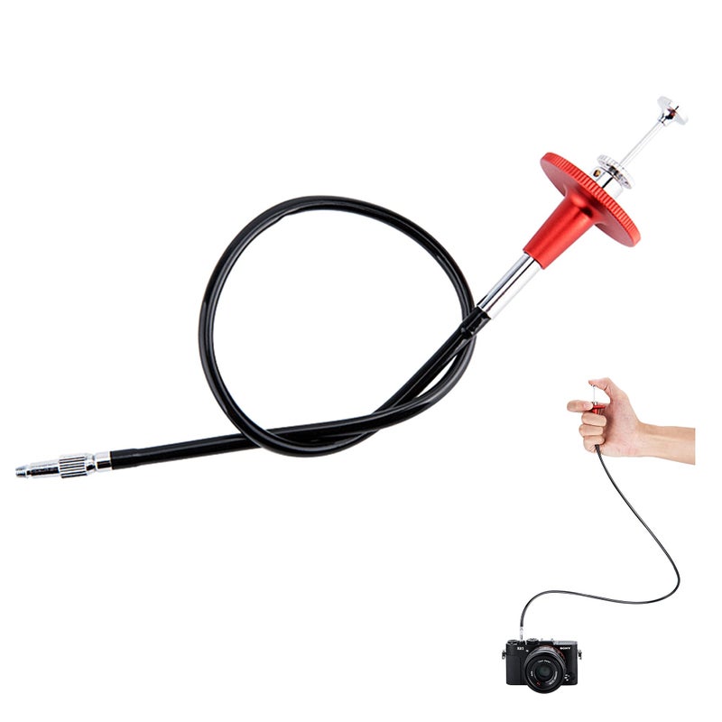 JJC Mechanical Shutter Release Cable Cord with Bulb-Lock for Fuji Fujifilm X-T5 X-T4 X-T3 X-T50 X-T30 II X-M5 X-PRO3 X100VI X100V X-T2 X-T20 X100F X-E4, Sony RX1R II RX10 IV III, Lecia M10 M9 & More - Image 1