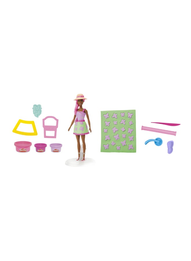 Play-Doh Barbie Garden Party Set, Make Doll Clothes with Modeling Compound & 10 Fashion Accessories, Arts & Crafts for Girls & Boys 5+ - Image 3