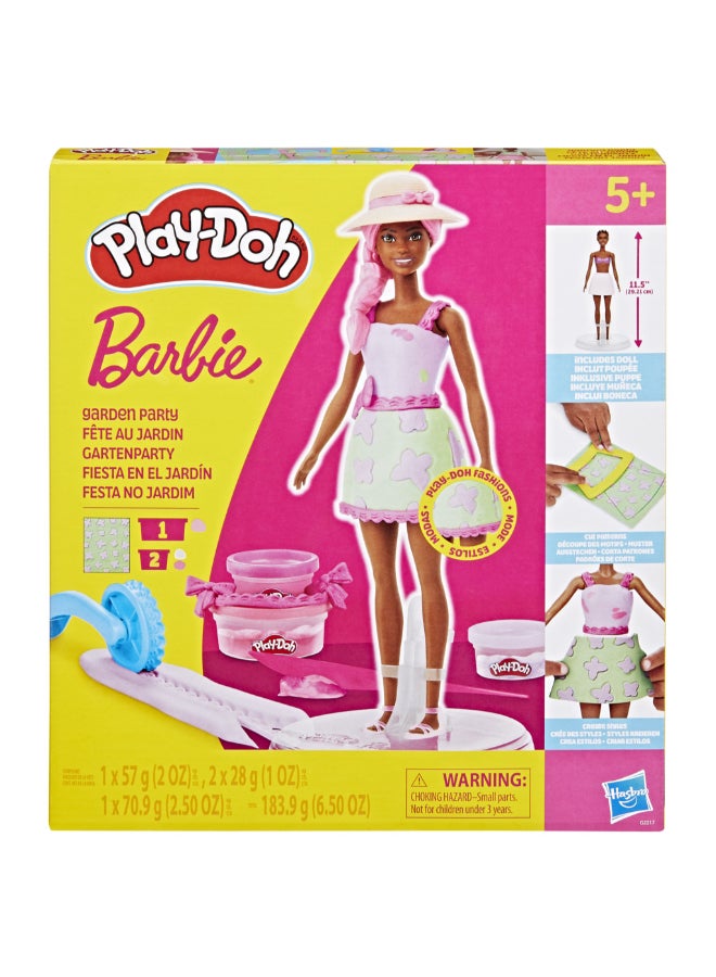 Play-Doh Barbie Garden Party Set, Make Doll Clothes with Modeling Compound & 10 Fashion Accessories, Arts & Crafts for Girls & Boys 5+ - Image 2