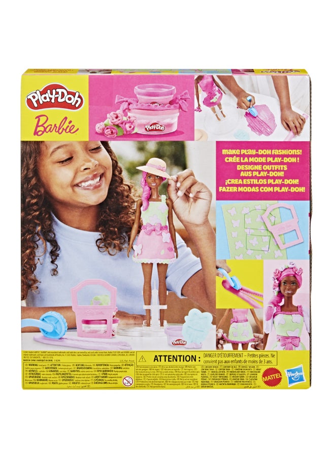 Play-Doh Barbie Garden Party Set, Make Doll Clothes with Modeling Compound & 10 Fashion Accessories, Arts & Crafts for Girls & Boys 5+ - Image 1
