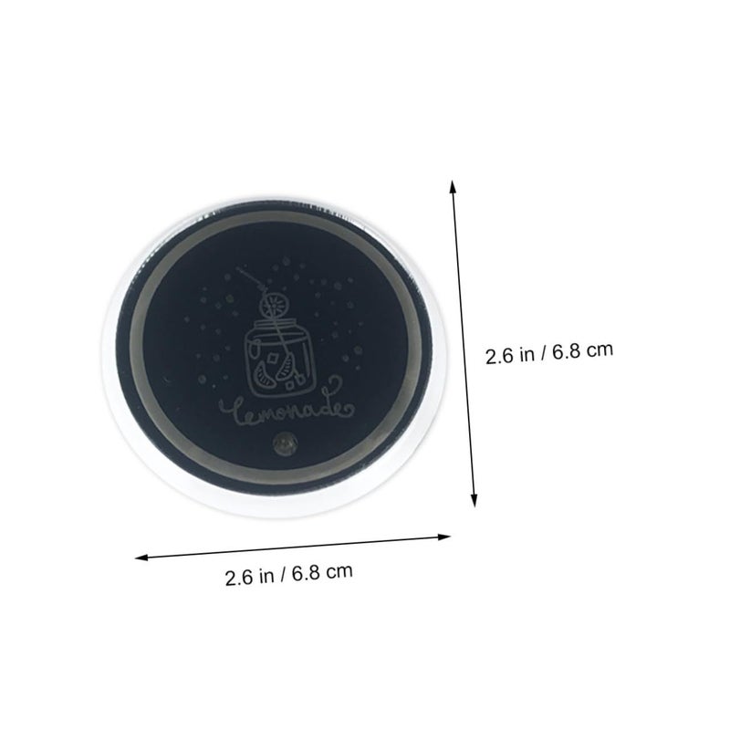 2 Pcs Smart Led Car Cup Holder Lights Usb Charging Pad Luminous Coaster For Decor - Image 3