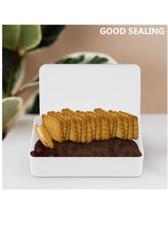 Generic Tin White Rectangular Tin Box, 3pcs Metal Empty Tin Containers with Lids Tinplate Candy Cookie Dessert Jewelry Holders for Treats Gifts Small Items Party Favors White Candy Lip Balm  - Image 2