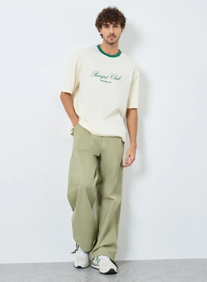 Styli Styli Olive Green Relaxed Fit Cargo Pants