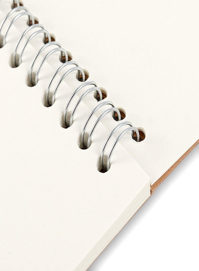 HOZEON 20 PCS A6 Size Top Spiral Bound Sketch Notebooks, Blank Kraft Brown Cardboard Cover Sketch Pad for Animation, Sketching, Drawing, Doodling and Journaling, 60 Sheets for Each Pad - Image 4