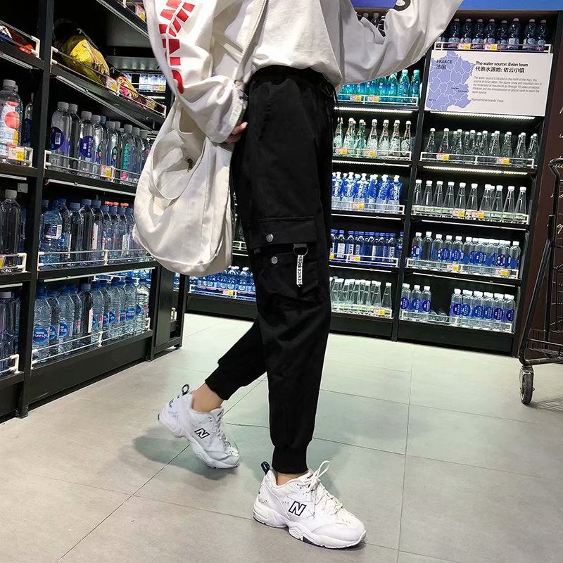 Tooling Pants For Boys Trendy Brand Foot-Toe Slim-Fit Black Ankle-Length Pants Korean Style Student Casual All-Match Trendy - Image 4