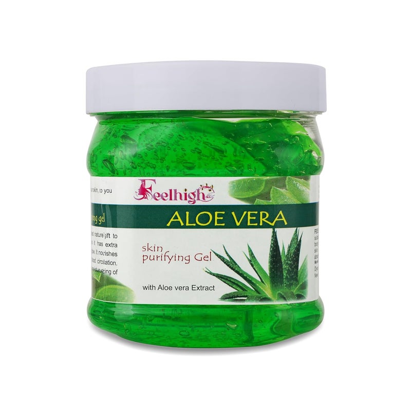 Feelhigh Aloe Vera Skin Gel 500g For Face Body Hydrating Moisturizing Soothing Skin Multipurpose Gel Enriched with Aloe Vera Extract - Image 1