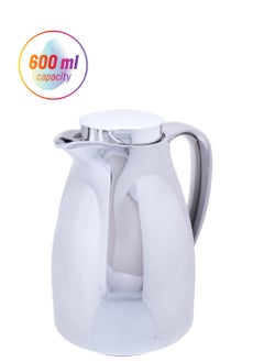 Valk Double Wall Wide Mouth Vacuum Flask with Anti-Leakage Cap Chrome 0.6 Liter 04-371  - Image 1