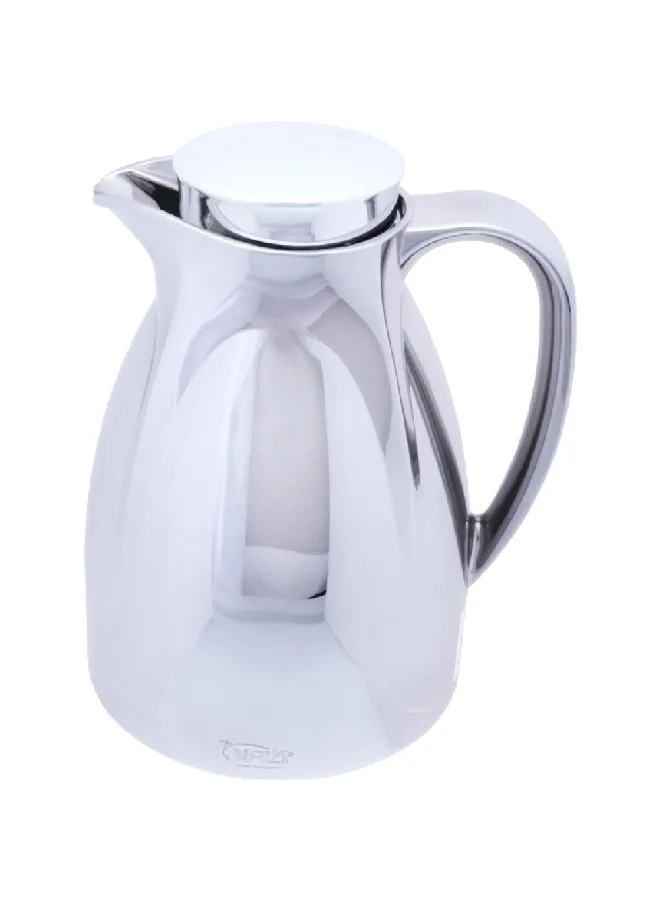 Valk Double Wall Wide Mouth Vacuum Flask with Anti-Leakage Cap Chrome 0.6 Liter 04-371