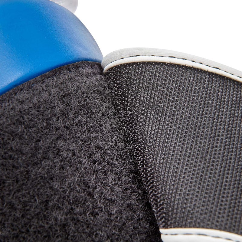 Reebok قفازات ملاكمة جلدية من ريبوك - 16 أونصة أبيض/أزرق - Image 5