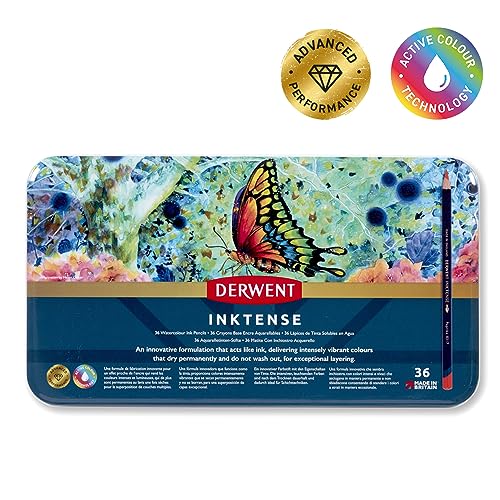Derwent Inktense 36 Piece Water Soluble Colored Pencil Set - Image 3