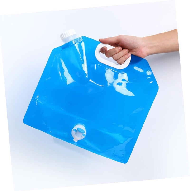 Portable 5L Foldable Water Jerry Can with Tap Collapsible Water Container for Camping Travel Hiking Outdoor Trips Easy Storage Lightweight Folding Jug - Image 3
