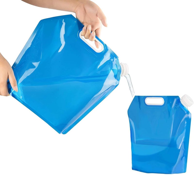 Portable 5L Foldable Water Jerry Can with Tap Collapsible Water Container for Camping Travel Hiking Outdoor Trips Easy Storage Lightweight Folding Jug - Image 4