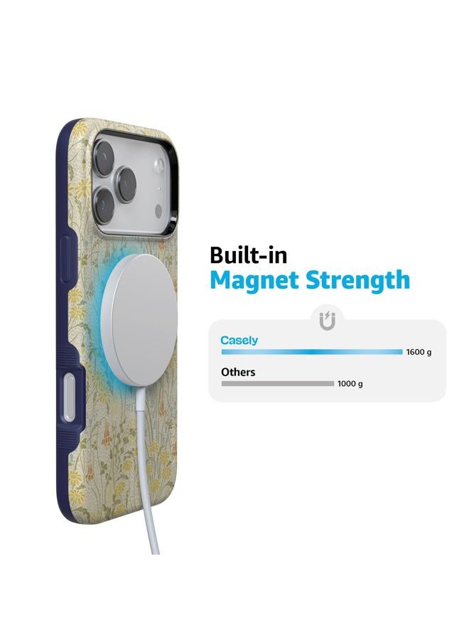 Casely iPhone 17 Pro Case | Boho Blooms | Golden Floral | Compatible with MagSafe | Bold Protective Design - Image 5