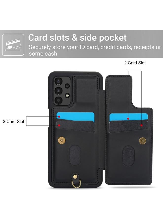 S-TOP Case For Samsung Galaxy A04s / A04 / M13 5G Crossbody Flower Pattern Leather Phone Case - Image 4