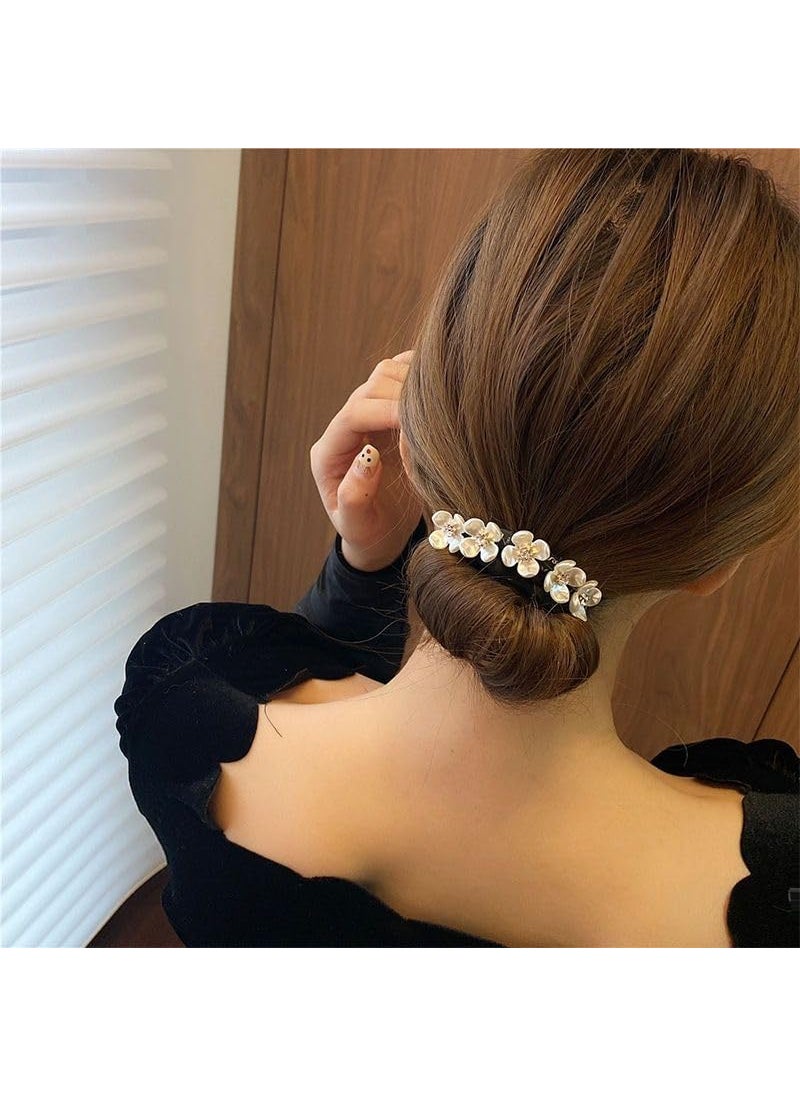 YangQian - Decorative Hair Bun Accessories for Girls and Women: Flower Roller Maker for Styling Long, Thick Hair Twists and Ponytails - Image 1