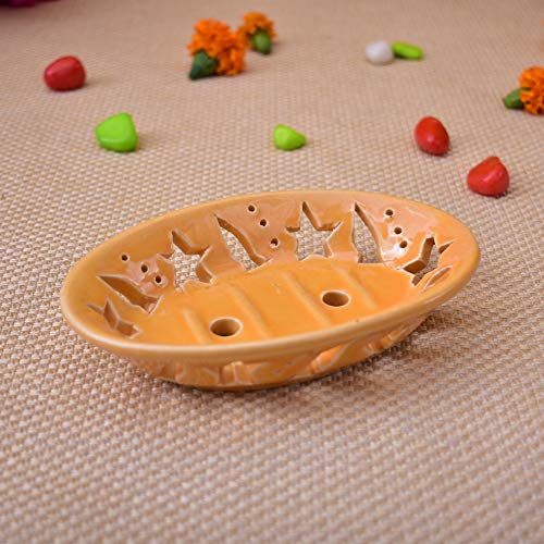 KunhaR Ceramic Soap Dish Holder, 1 Piece Yellow - Image 3