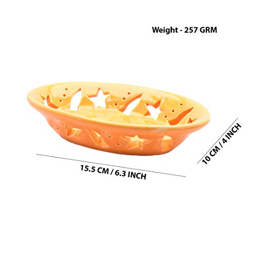 KunhaR Ceramic Soap Dish Holder, 1 Piece Yellow - Image 4