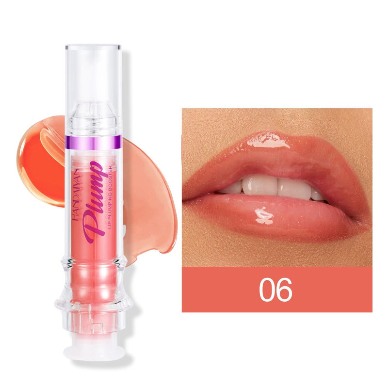 Erinde Lip Plumper Gloss, Natural Spicy Lip Plumping Booster Lip Plumping Oil, Ultra-Hydrating & Nourishing Plump Lip Plumper, Glossy Finish Fuller Lip Gloss for Women Girls, 06# - Image 3
