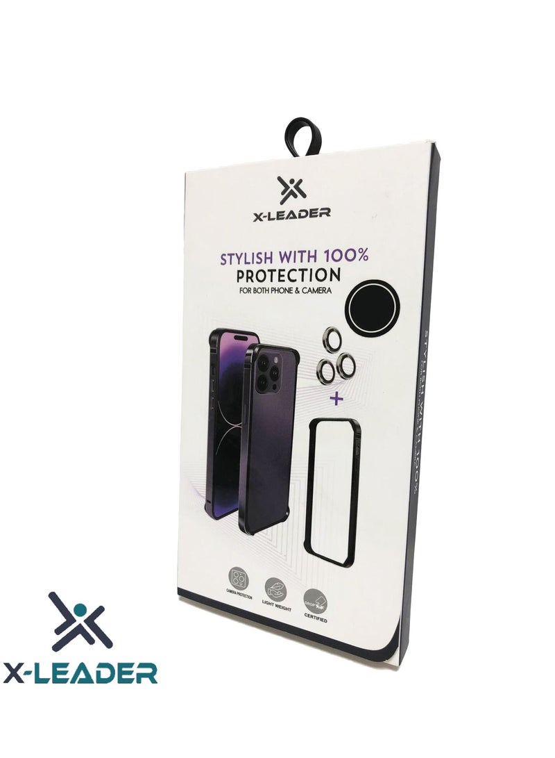 x-leader IP 13 Pro Protective frame with elegant protective lenses with 100% protection for both (phone and camera)  - Image 3