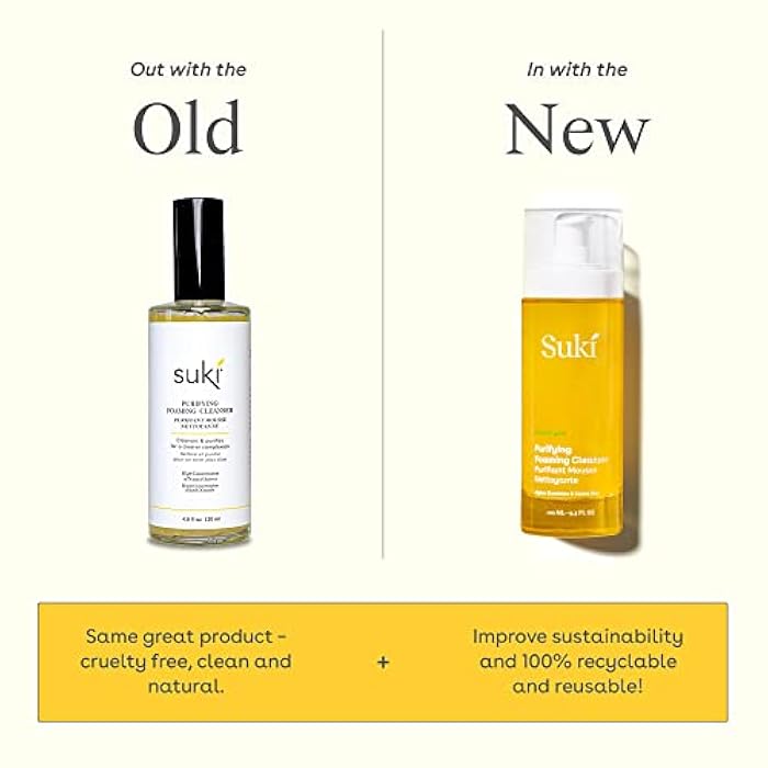 Suki Purifying Foaming Cleanser Face Wash with Apple Enzymes Anthocyanins & Polyphenols for Deep Pore Cleansing on Oily Dry Sensitive Skin, Clarifying Blemish Control, Hydrating Daily Facial Wash - Image 2