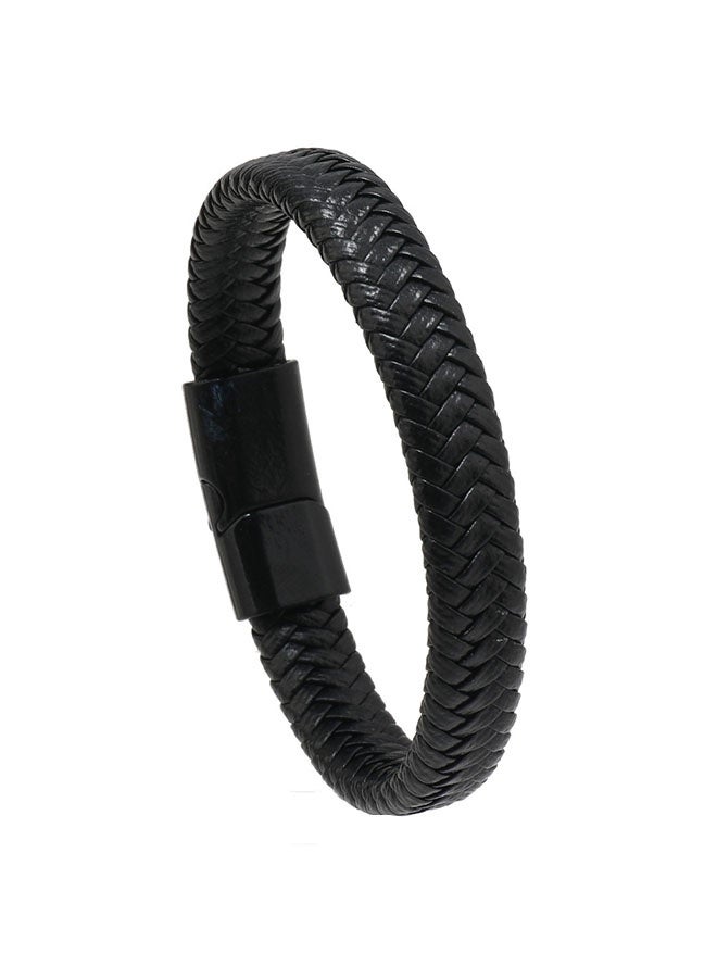 Retro hand-woven leather rope magnetic buckle bracelet - Image 3