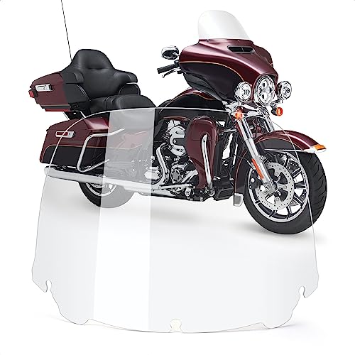 FIASRAC 14 Inches Clear Windshield Windscreen Compatible for Harley Davidson Touring Street Glide/Electra Glide/Ultra Limited/Tri Glide FLHT FLHX FLHXS FLHTK 2014-2023 - Image 1