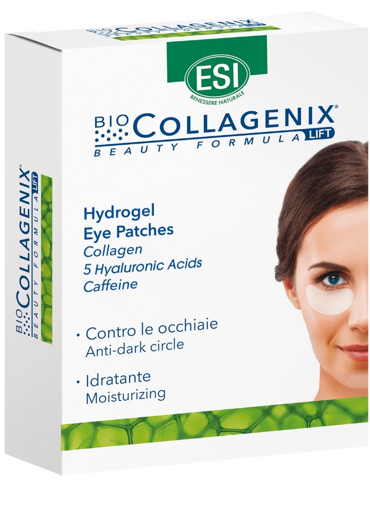 ESI Biocollagenix Hydrogel Eye Patches - Marine Collagen, Hyaluronic Acid & Caffeine for Dark Circle Reduction, Puffiness Relief, 30% Extra Hydration, Soothing Formula & Minimizing Under-Eye Wrinkles - Image 1