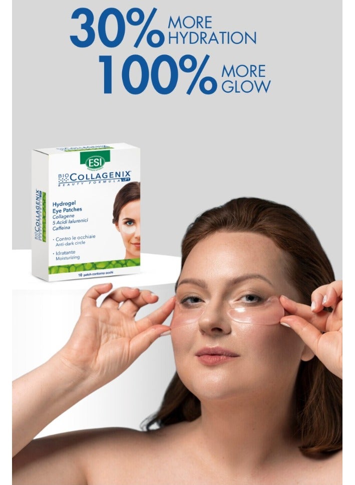 ESI Biocollagenix Hydrogel Eye Patches - Marine Collagen, Hyaluronic Acid & Caffeine for Dark Circle Reduction, Puffiness Relief, 30% Extra Hydration, Soothing Formula & Minimizing Under-Eye Wrinkles - Image 4