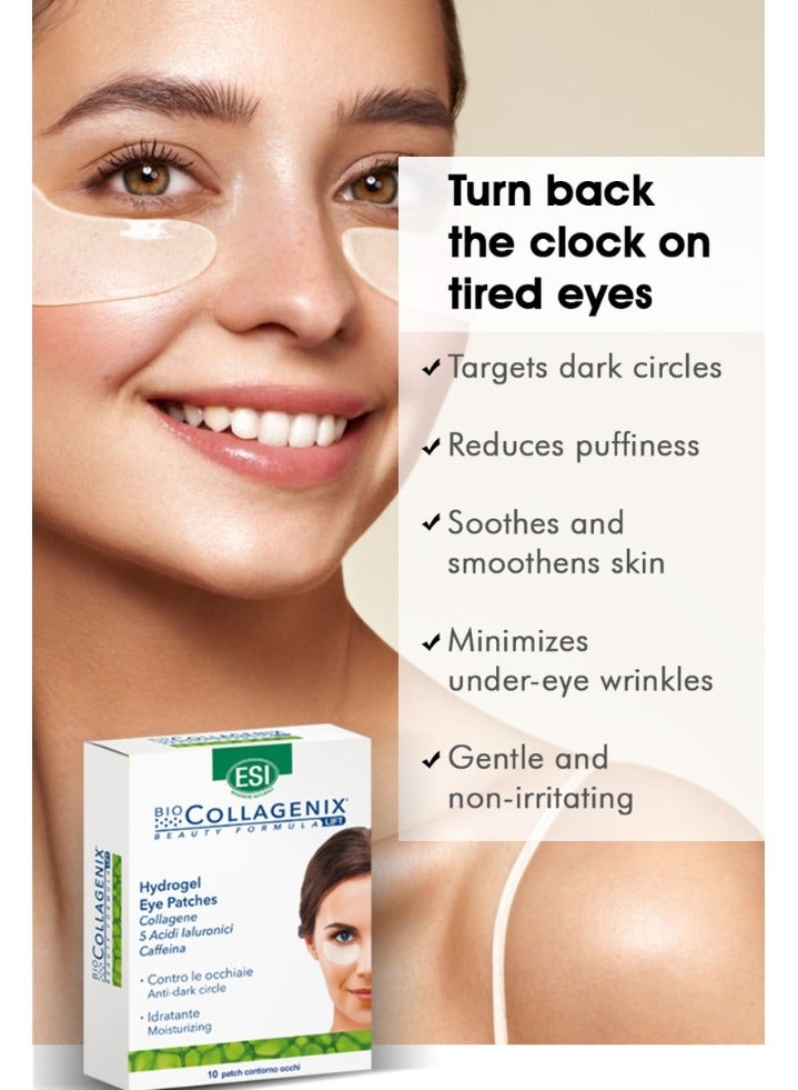 ESI Biocollagenix Hydrogel Eye Patches - Marine Collagen, Hyaluronic Acid & Caffeine for Dark Circle Reduction, Puffiness Relief, 30% Extra Hydration, Soothing Formula & Minimizing Under-Eye Wrinkles - Image 5